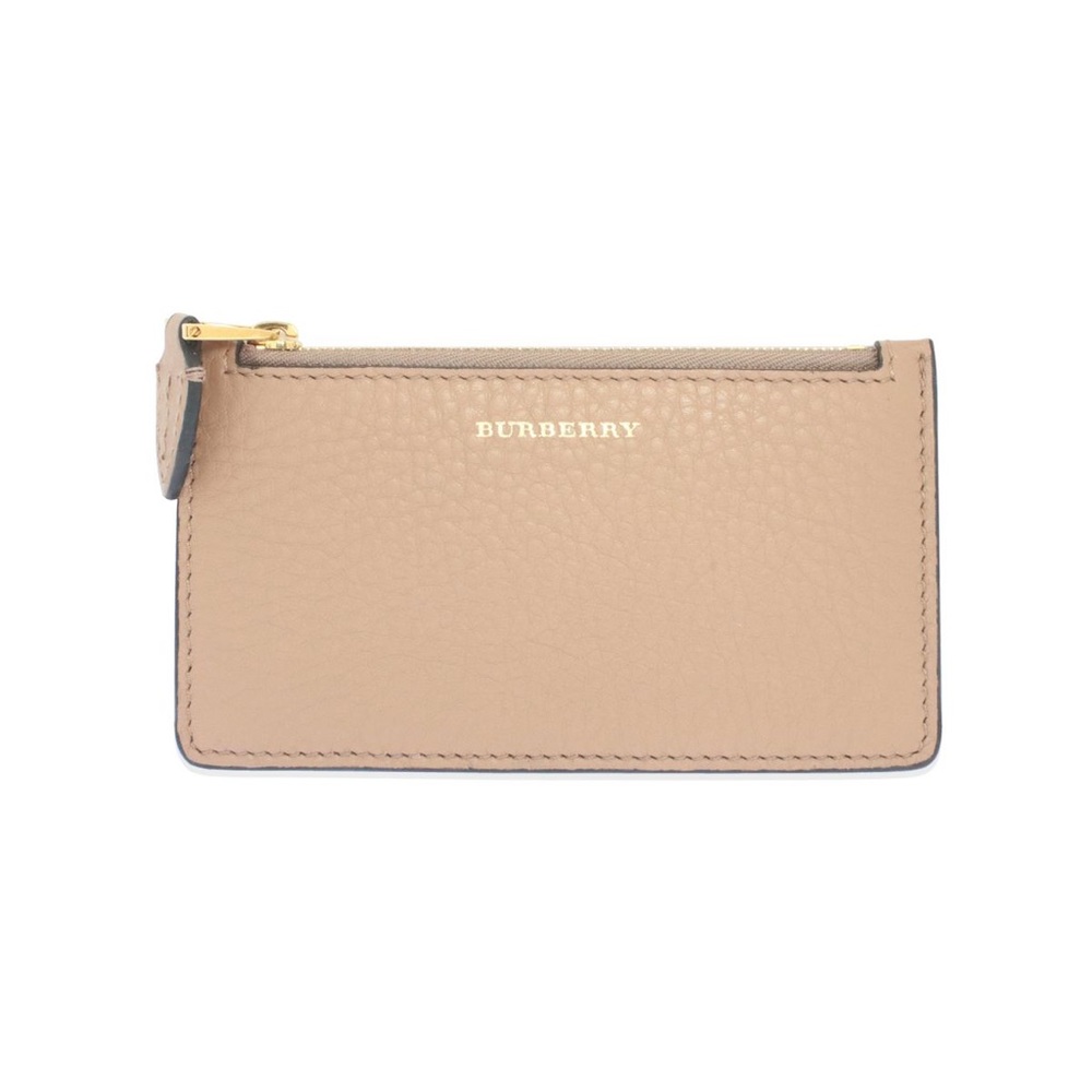 BURBERRY Leather Card Holder with Zip - NEW